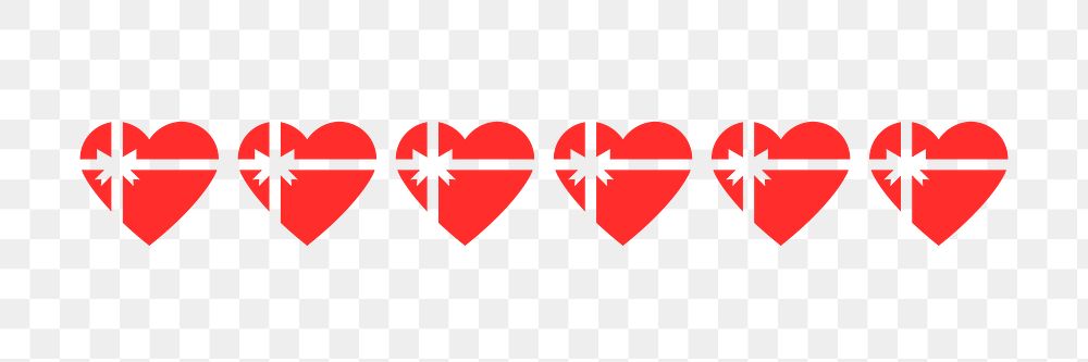 Heart PNG text divider,  love sticker design