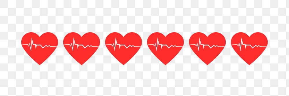 Heart PNG healthcare sticker, text divider design