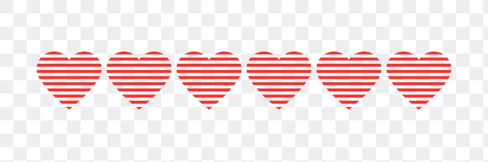 Heart PNG clipart, love text divider design