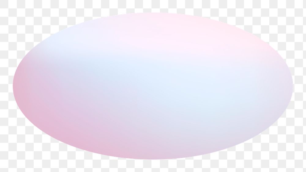 Ellipse png sticker geometric shape, pink gradient flat clipart