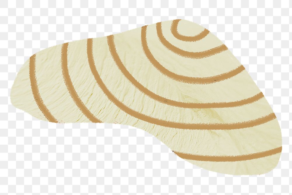 Swirl shape png sticker, abstract earthy hypnotic line pattern