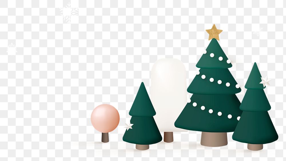 Merry Christmas png transparent background, 3D aesthetic border design