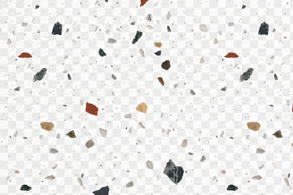 Terrazzo pattern png, aesthetic transparent background, abstract earth tone design