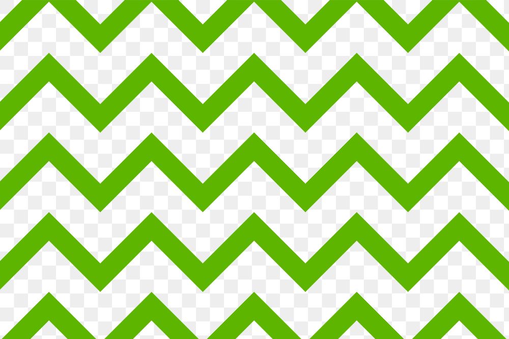 Zigzag pattern png transparent background, green chevron, creative design