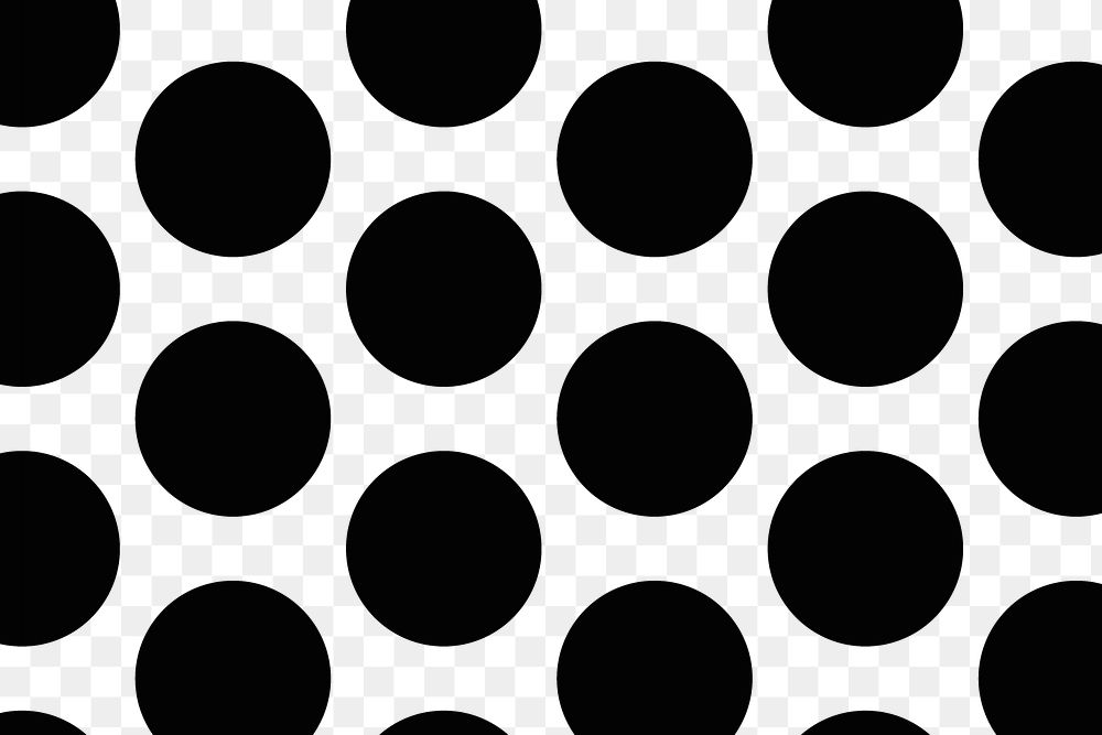 Black background png transparent, polka dot pattern in simple design