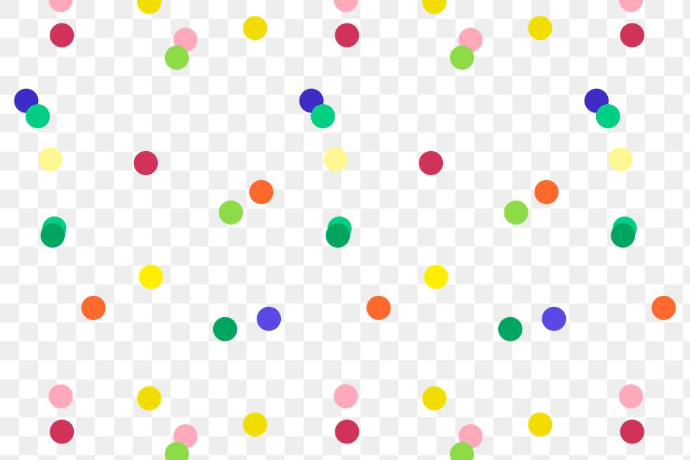 Cute png transparent background, polka dot pattern  