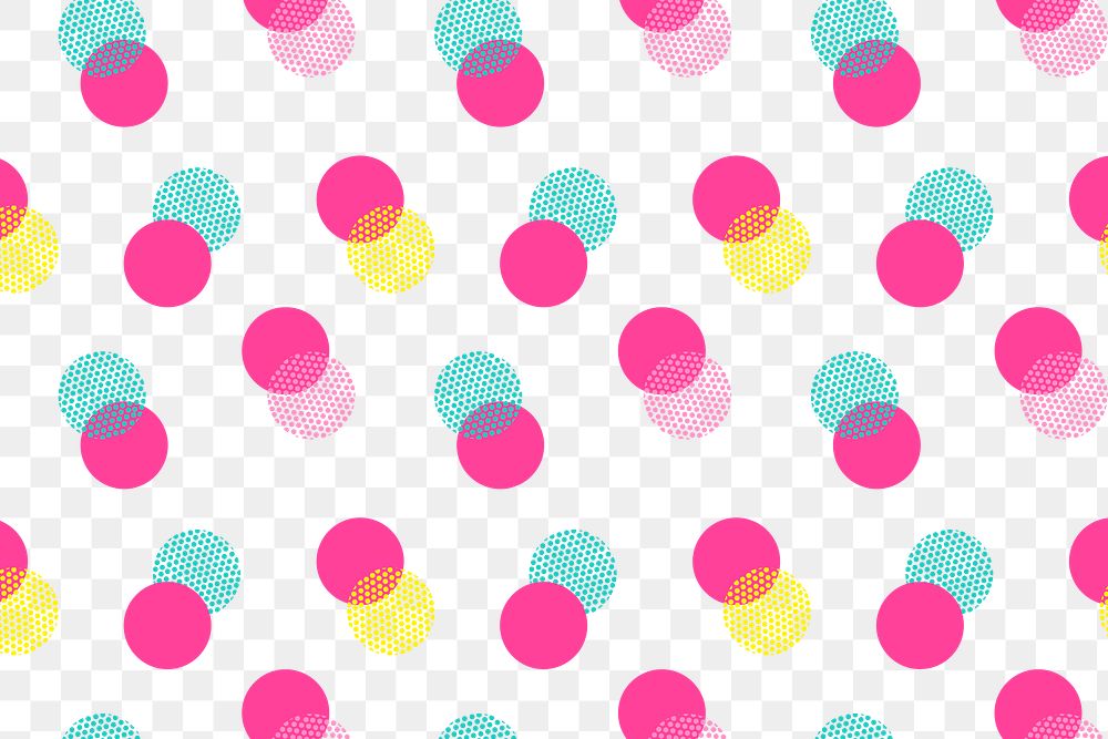 Pink background png transparent, polka dot pattern, cute feminine design