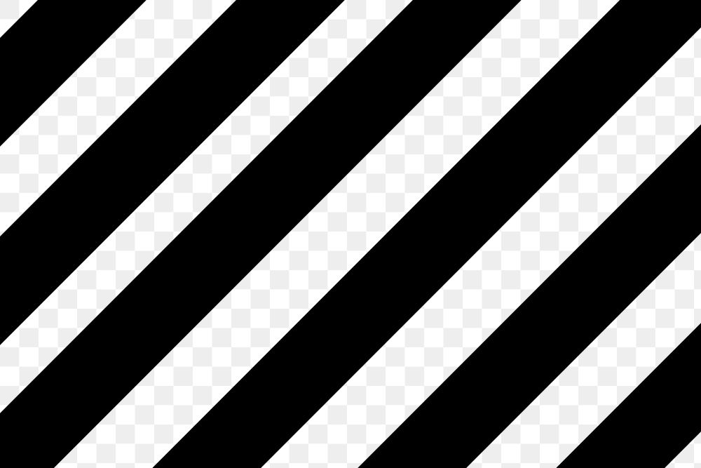 Abstract png transparent background, black striped pattern