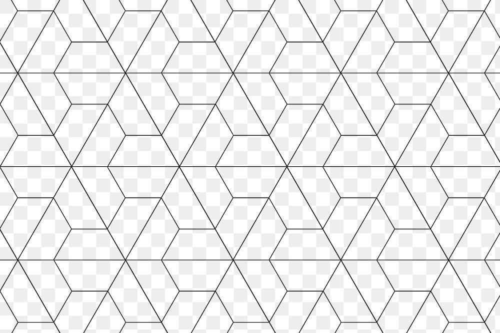 Abstract pattern background png transparent, simple geometric in black 