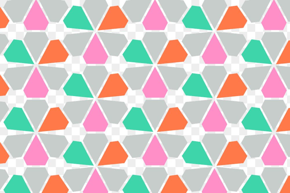 Triangle background png transparent, abstract geometric pattern, colorful design