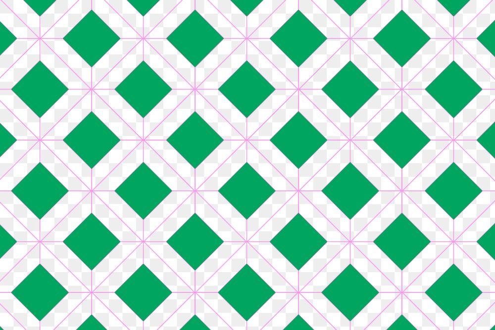 Green pattern background png transparent, abstract geometric design