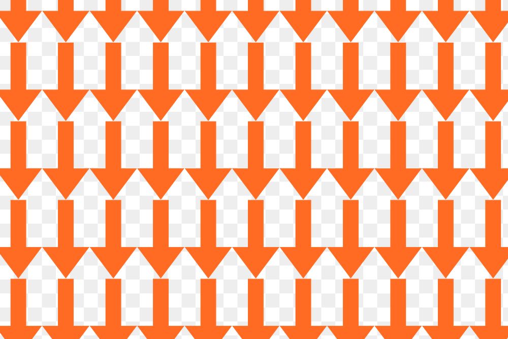 Arrow pattern background png transparent, orange abstract  design