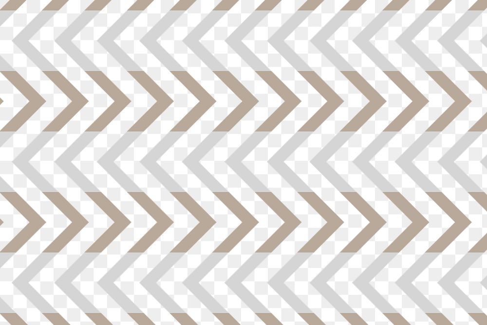 Brown png transparent background, zigzag pattern, simple design