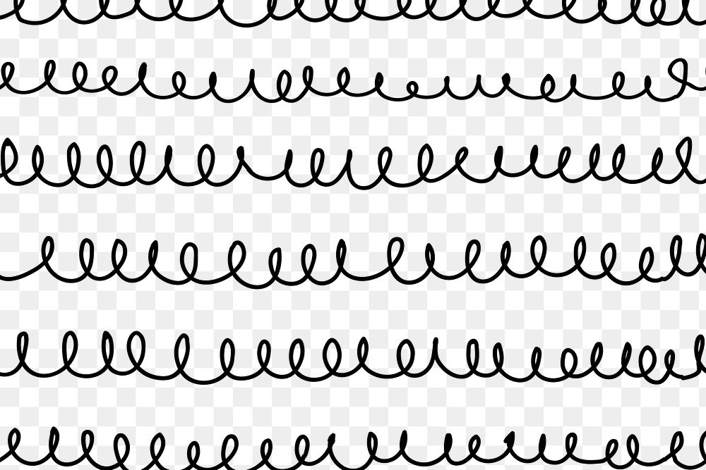 Spiral lined pattern png, transparent background, doodle ink design