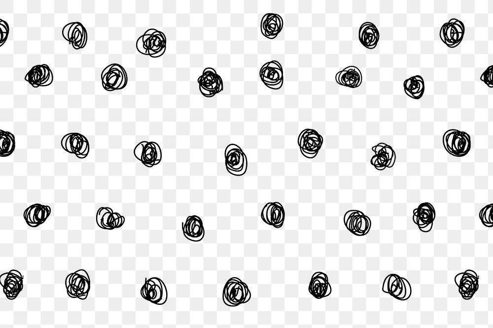 Polka dot pattern png, transparent background, simple ink design