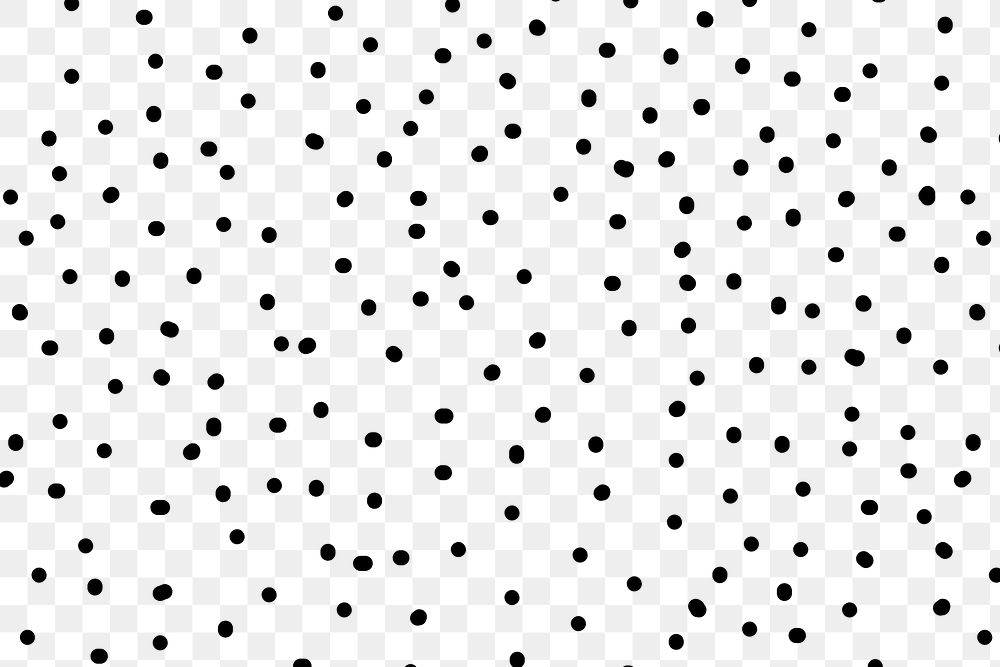 Polka dot pattern png, transparent background, minimal ink design