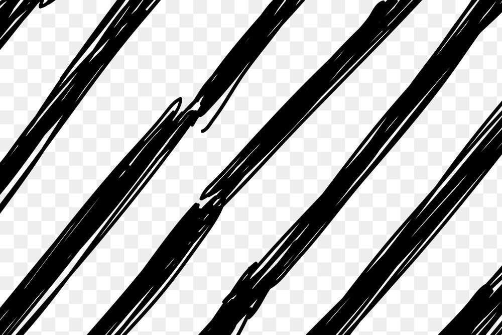 Brush pattern png, transparent background, simple ink design