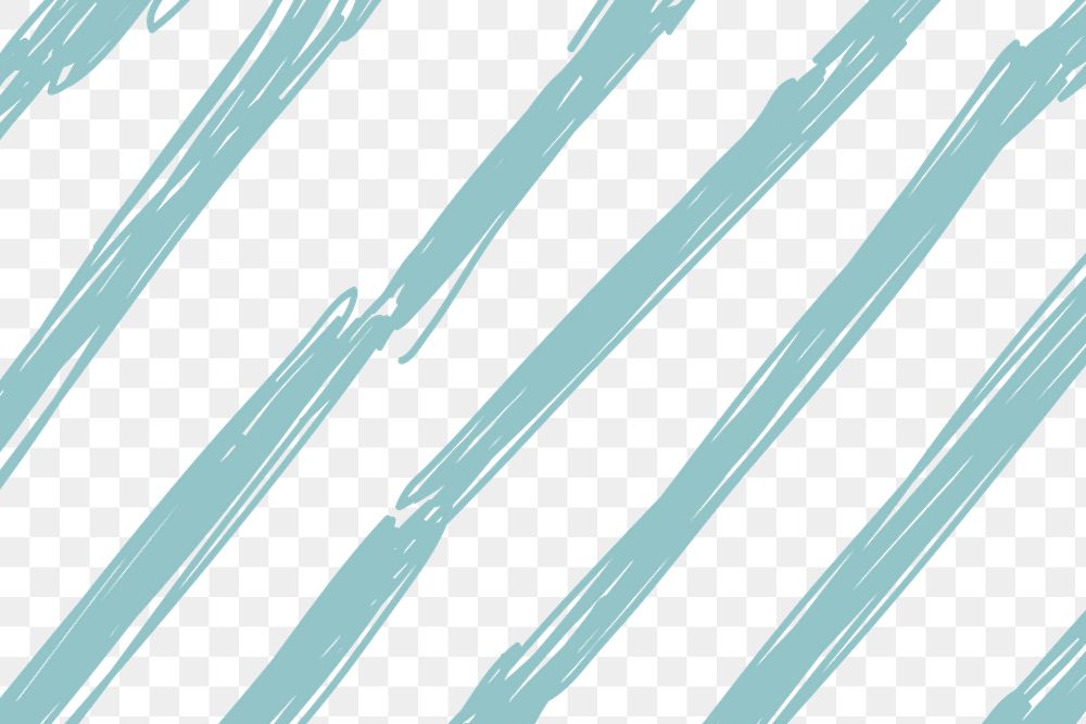 Brush doodle pattern png, transparent background, green simple design