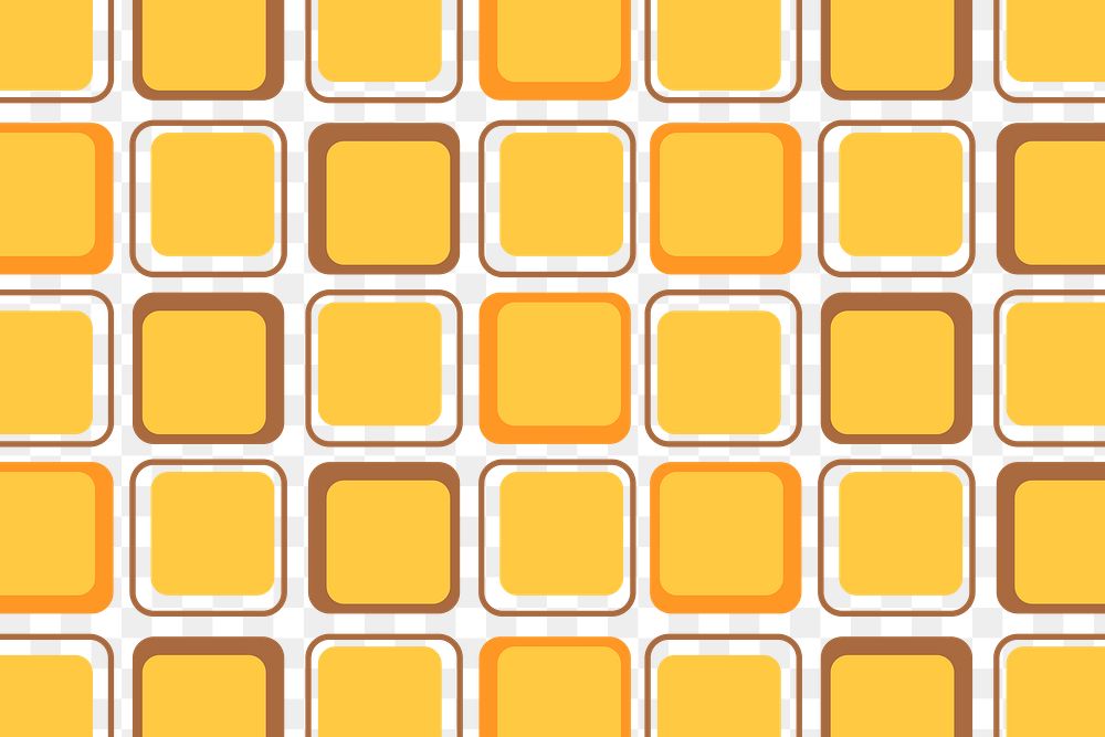 Pattern png transparent background, retro geometric square shape design