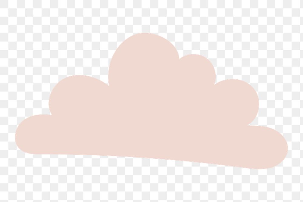 Cloud doodle png sticker, weather illustration