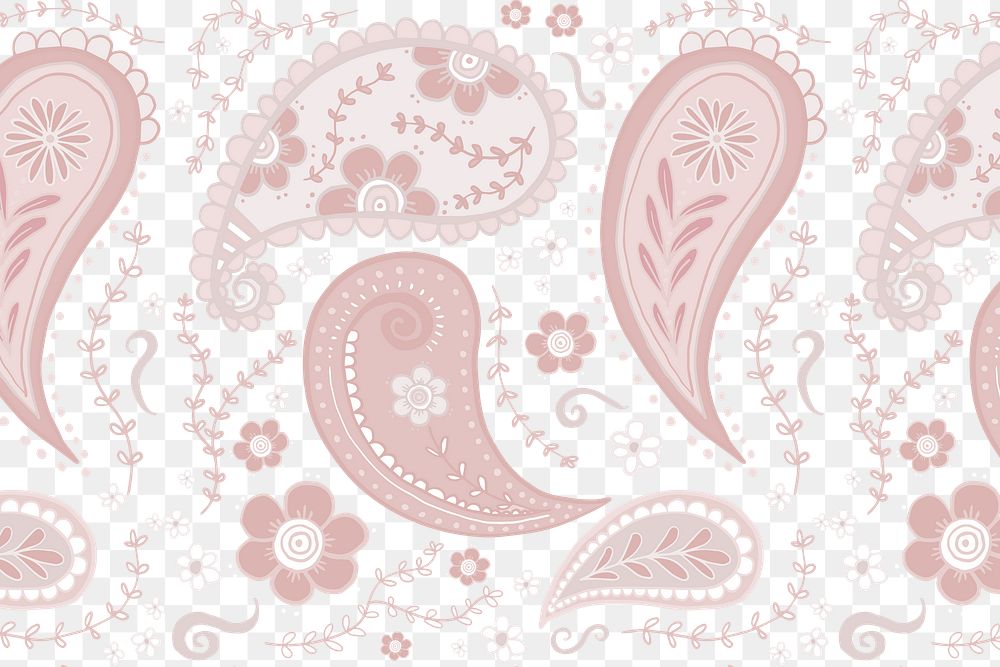 Aesthetic paisley background png, feminine mandala pattern
