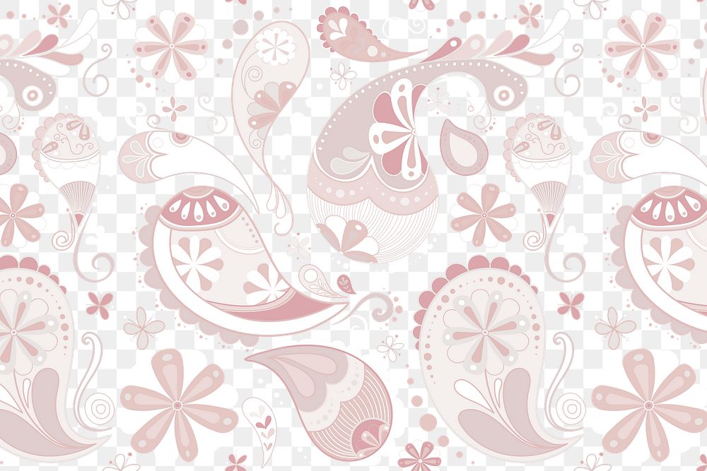 Feminine pattern background png, pink cute illustration