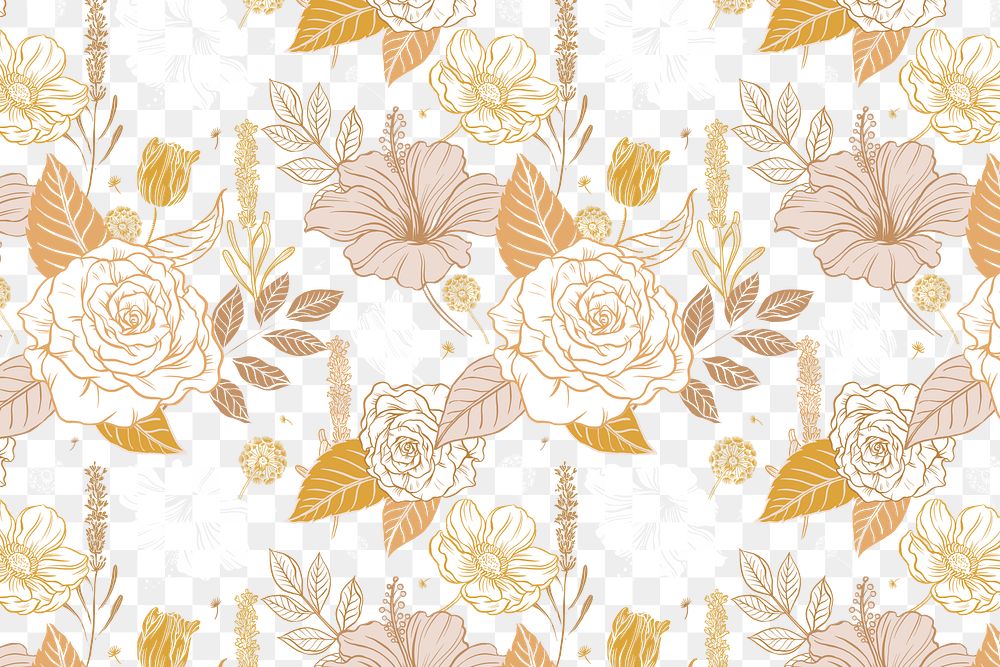 Aesthetic flower png transparent background, vintage pattern, botanical illustration