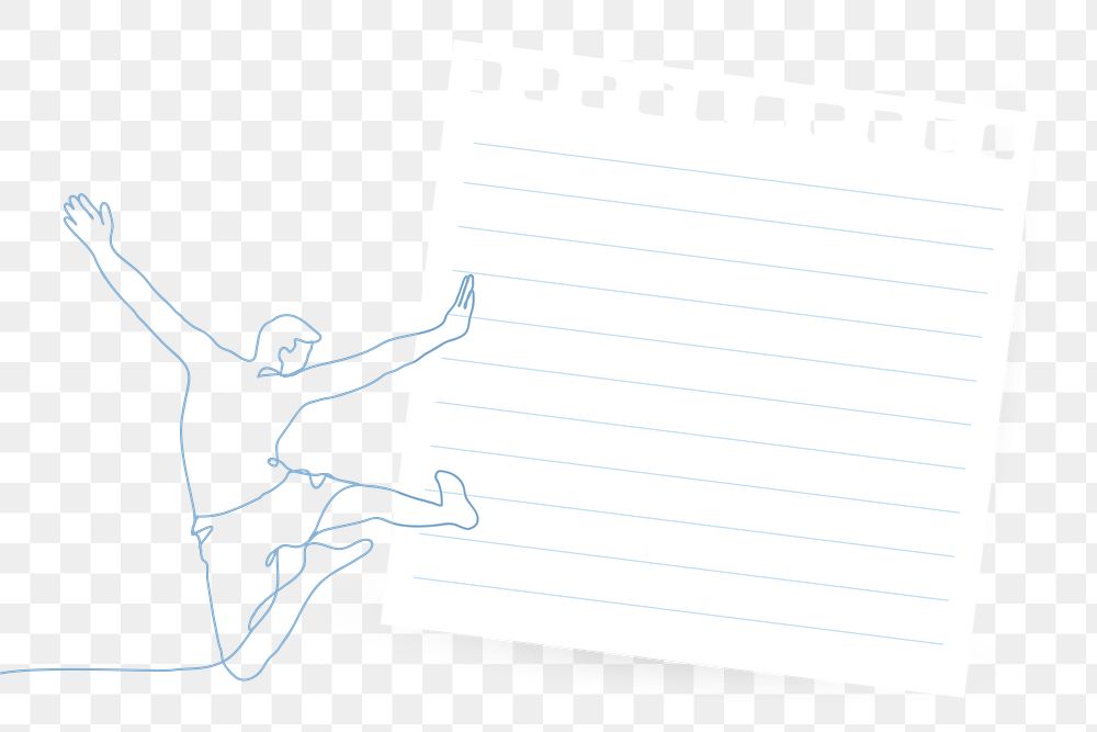 Paper note png frame, cute line art illustration, simple design element