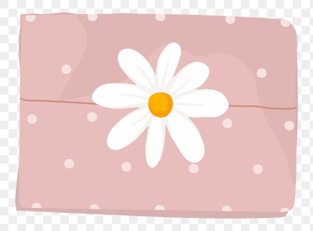 Pink bag png sticker, feminine amenity kit illustration