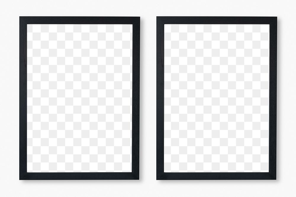 Picture frame png mockup, simple wall decor in transparent design
