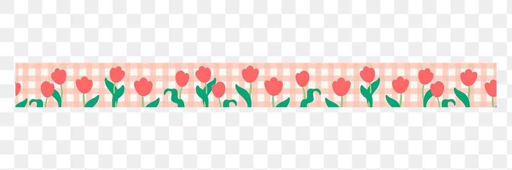 Cute floral png journal sticker, pastel element, transparent background