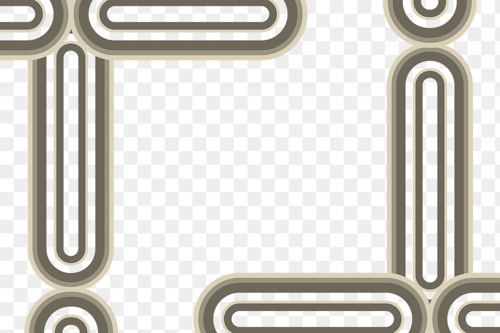 Interlaced pattern png frame, abstract geometric design 