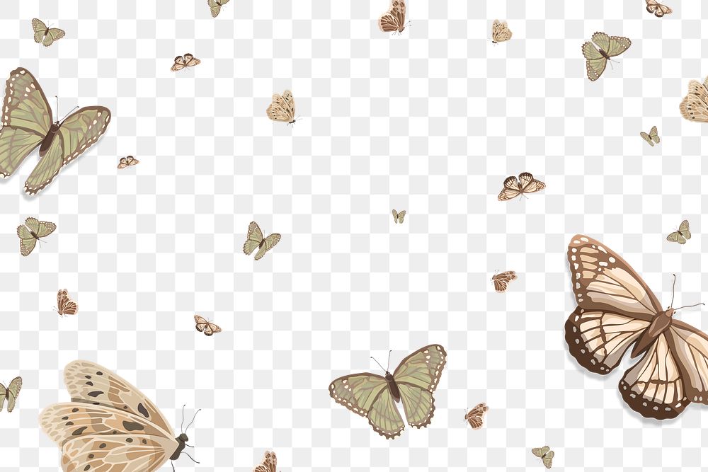 Aesthetic butterfly png transparent background, collage element 