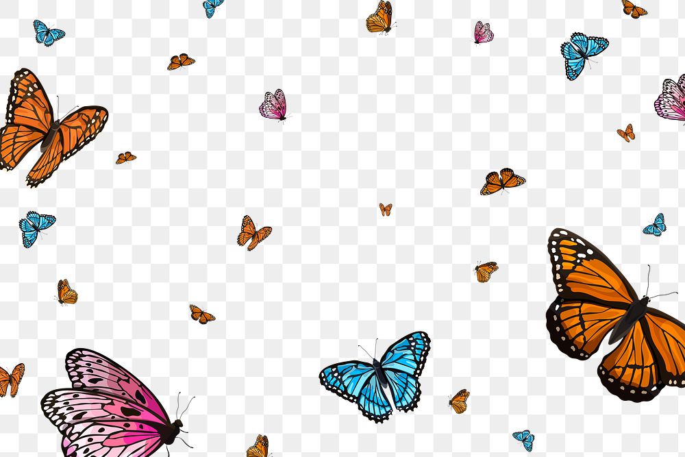 Aesthetic butterfly png transparent background, collage element 