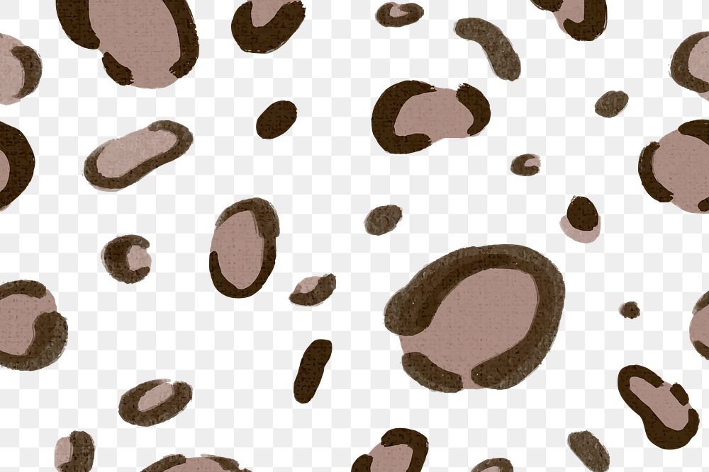 Leopard pattern png transparent background brown design paint 