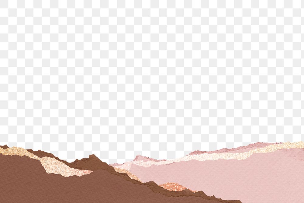 Glitter paper png border, transparent background, pink texture design