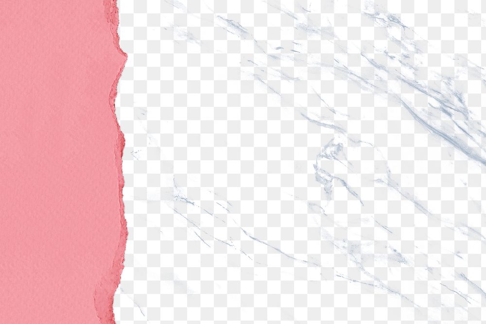 Paper marble png border, transparent background, pink texture design