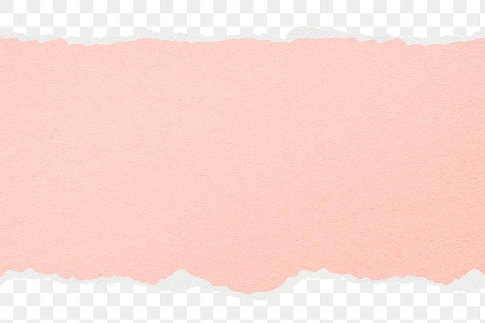 Pink paper png frame, transparent background, ripped paper texture