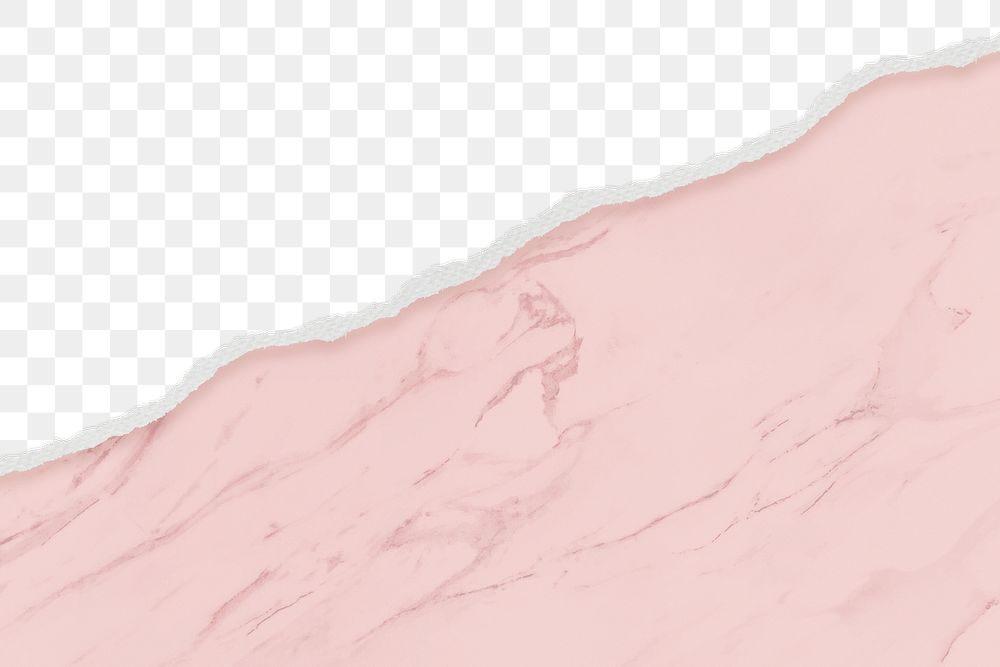 Paper marble png border, transparent background, pink texture design