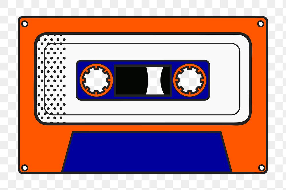Color pop art cassette vintage png sticker