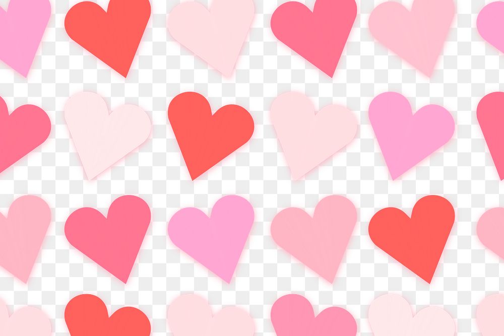Valentines pattern png heart shape design