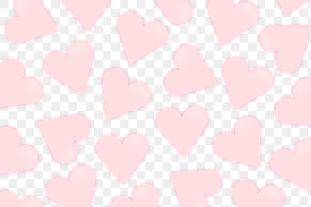 Valentines pattern png heart shape design