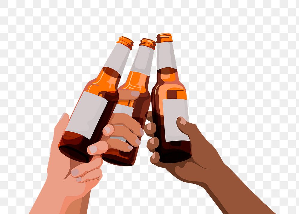 Beer png sticker, celebration illustration design