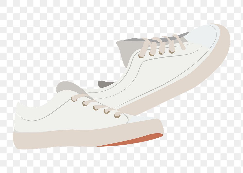 White canvas shoes png sticker, streetwear fashion illustration design