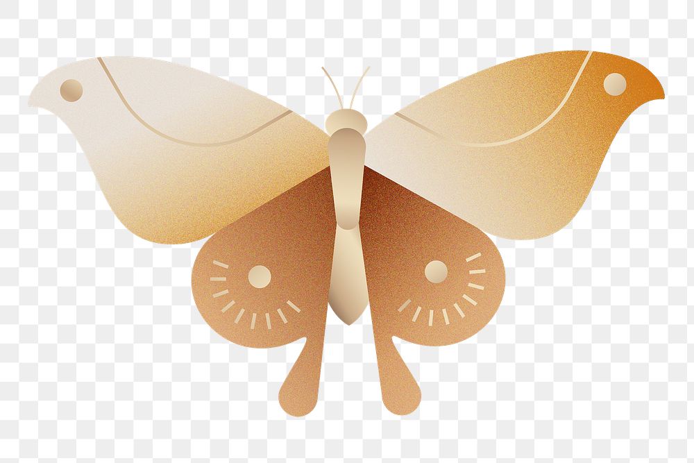 Butterfly png sticker design element, animal illustration