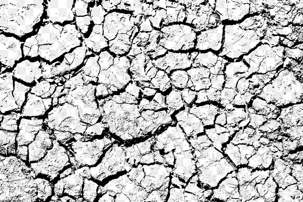 Soil cracked texture png transparent background