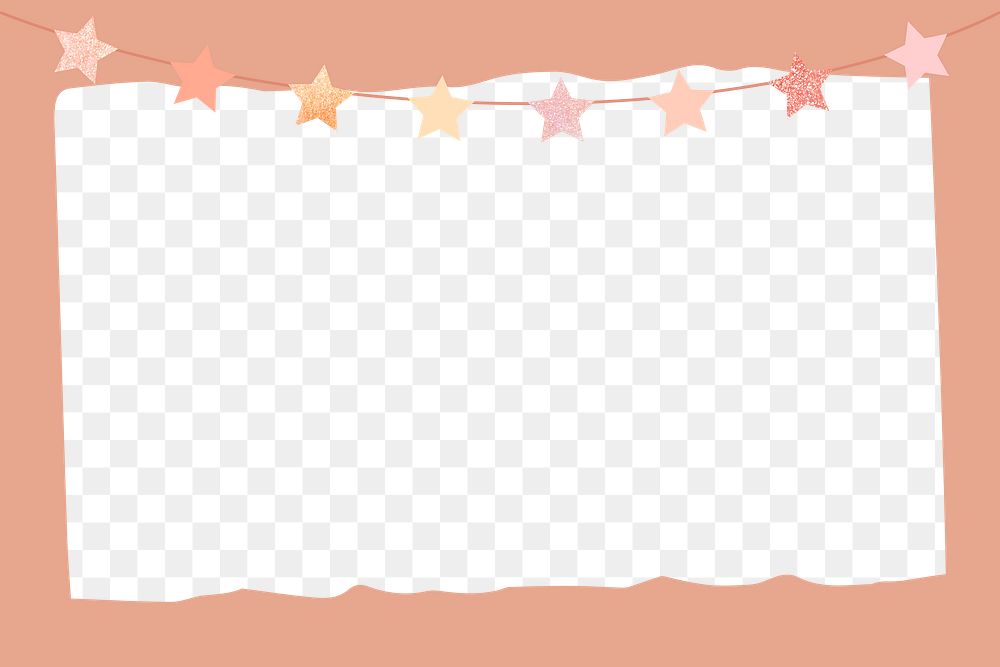 Cute png party decoration frame, background