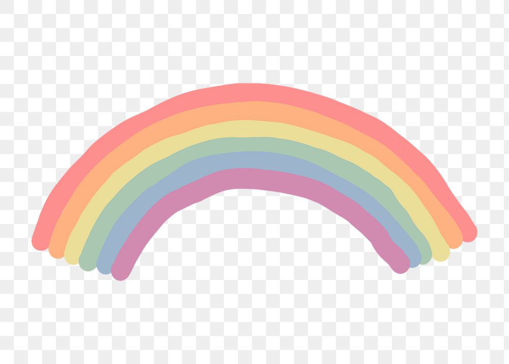 Rainbow png sticker, transparent background 