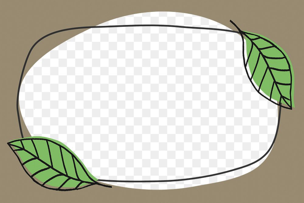 Png ash tree leaf frame on transparent background