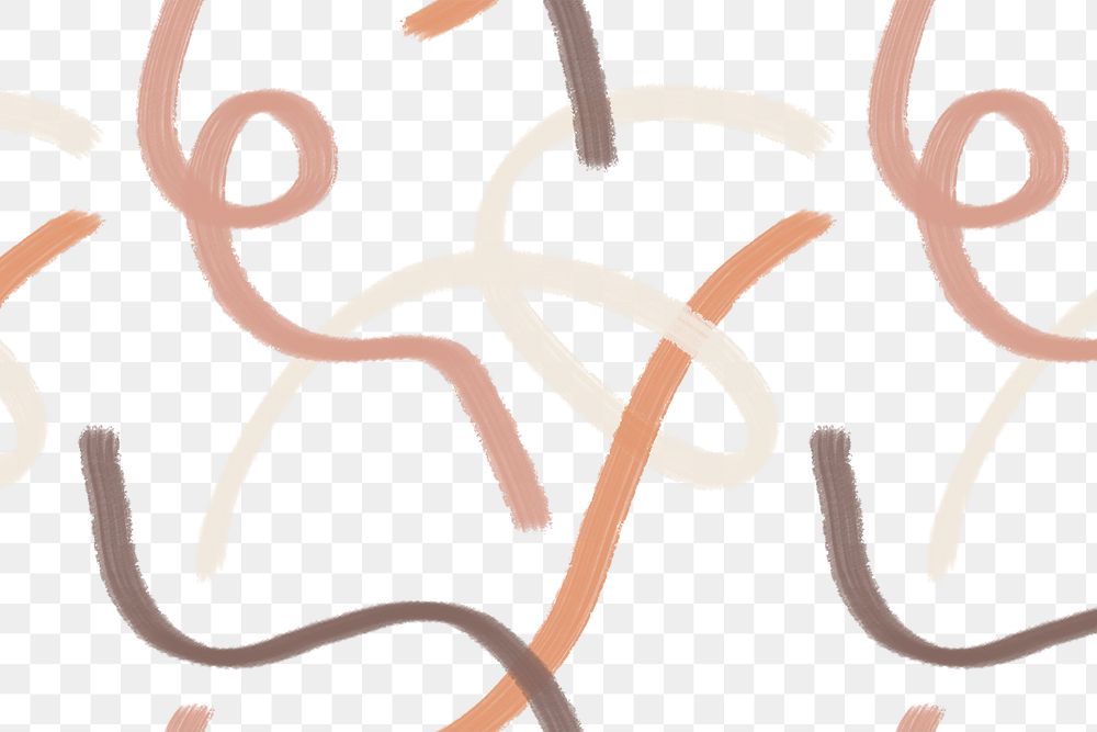 Abstract scribble png pattern, transparent background